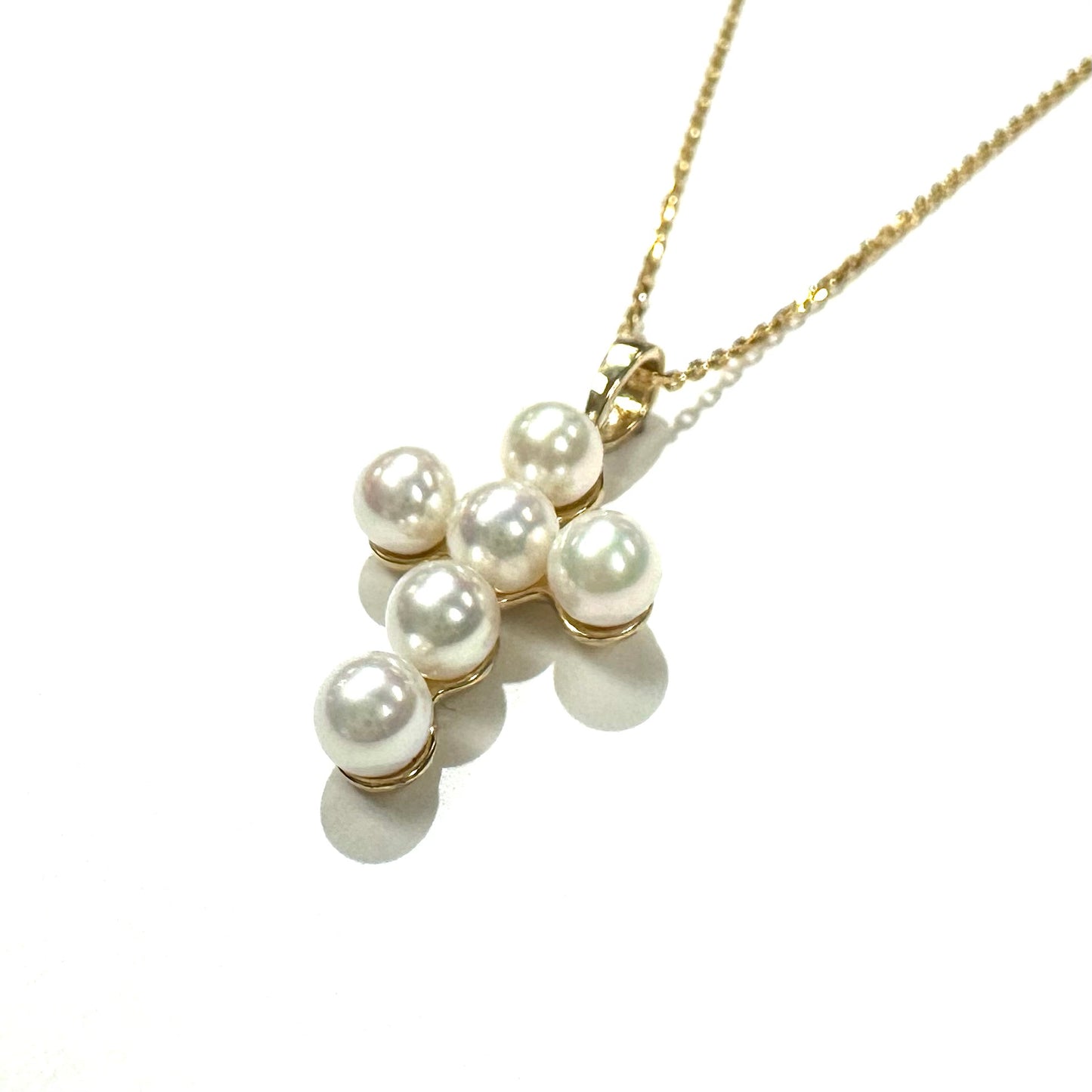 Large Pearl Cross Pendant