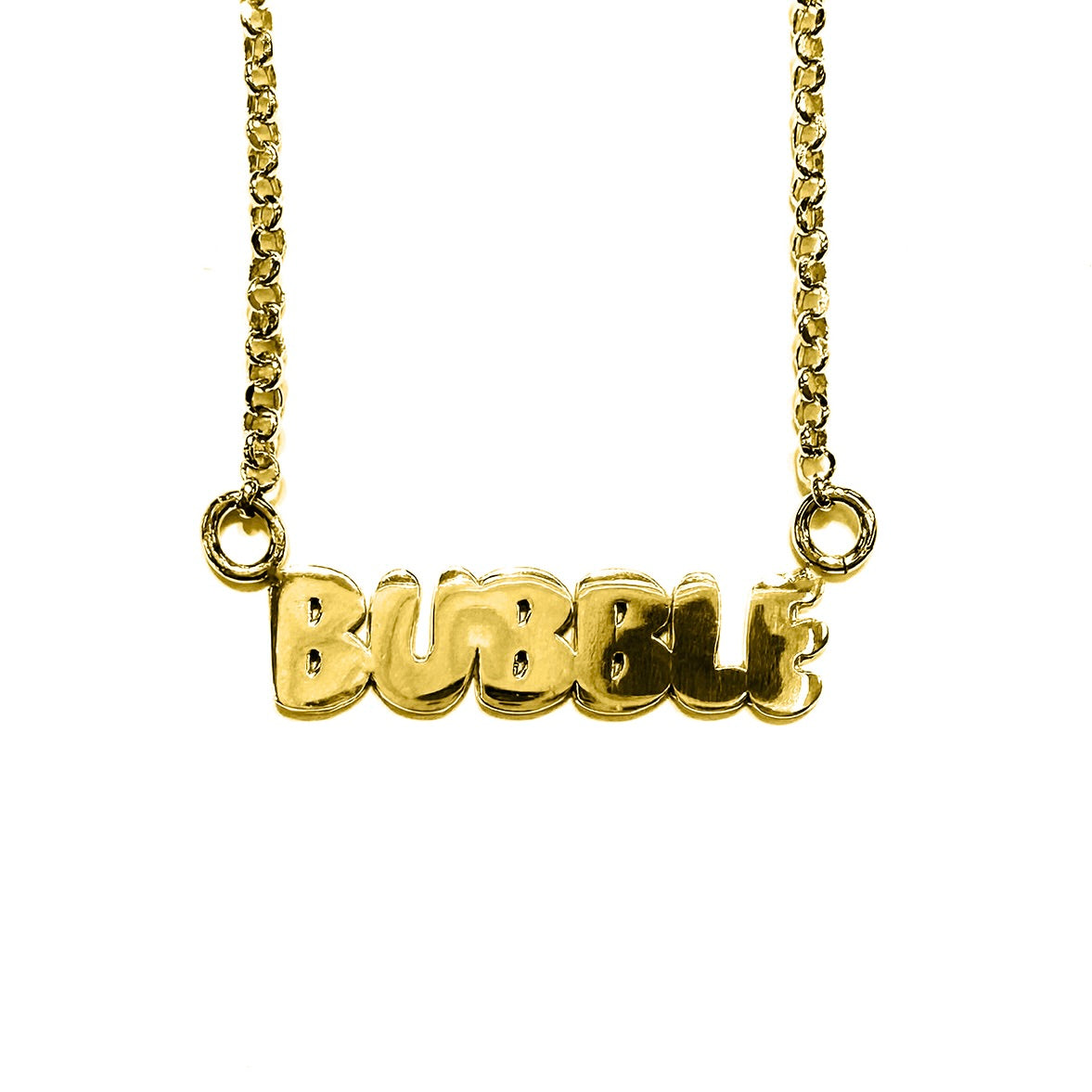 Custom Name Necklace: Bubble