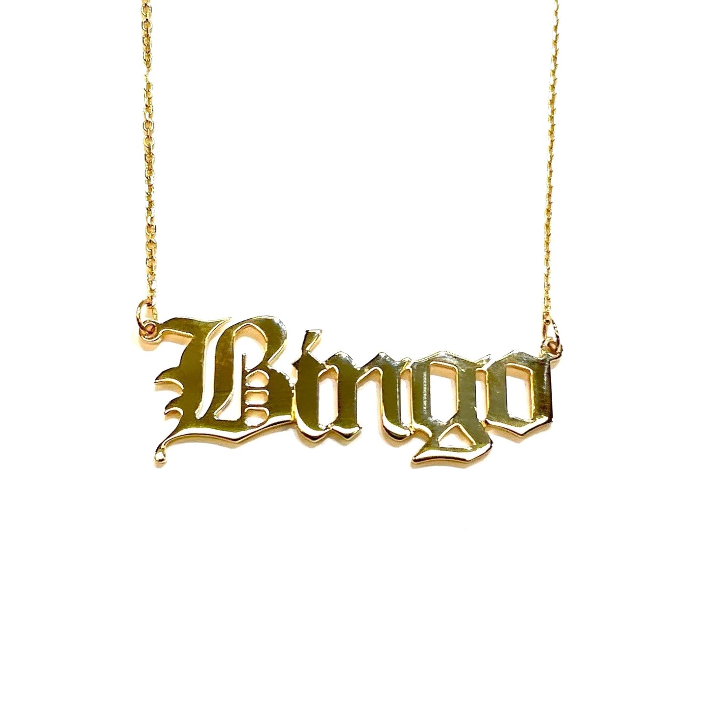 Custom Name Necklace: Old English