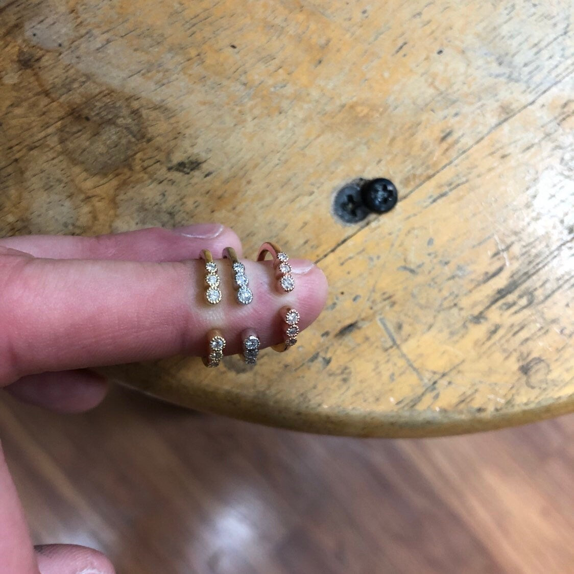 Open Graduated Diamond Ring