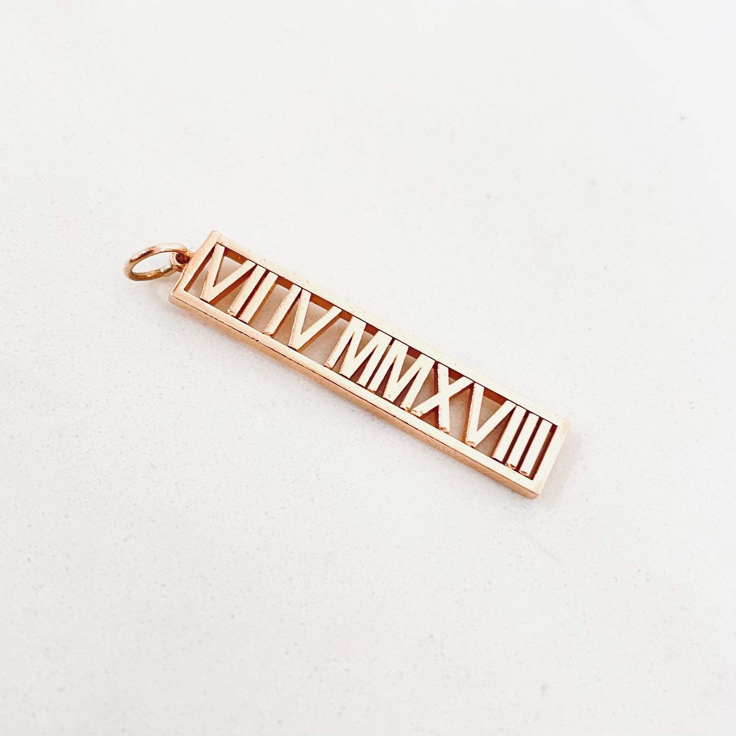 Vertical Roman Numeral Pendant