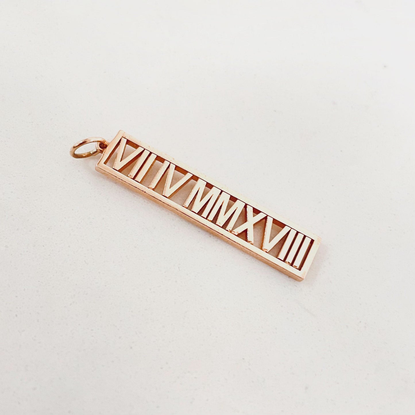 Vertical Roman Numeral Pendant