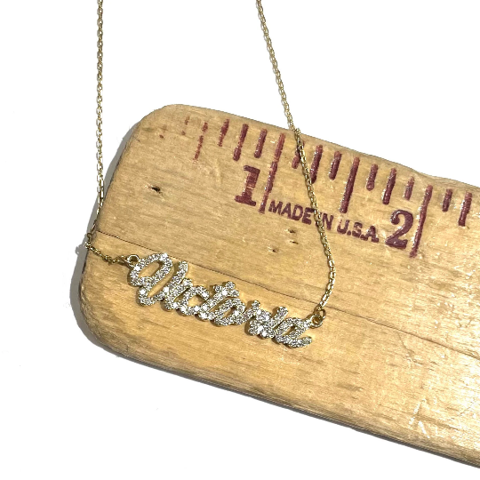 Custom Diamond Name Necklace