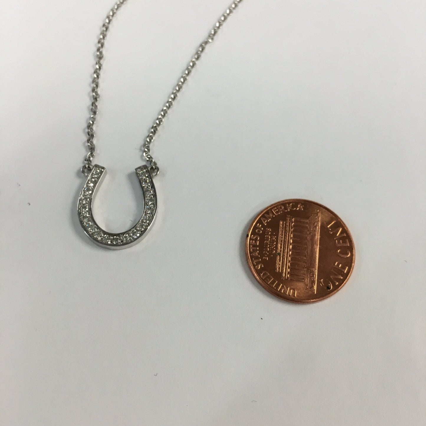 Lucky Diamond Horseshoe Necklace