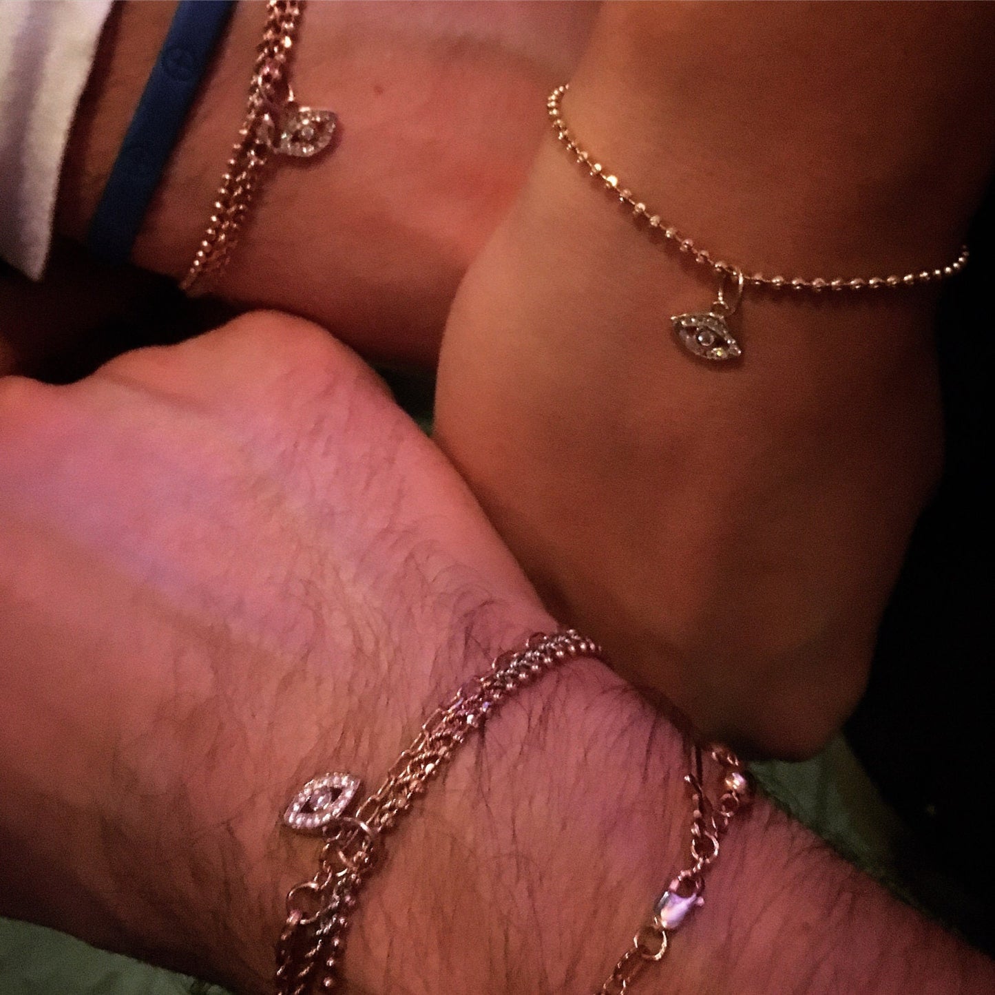 Diamond Evil Eye and Cassie Bracelet