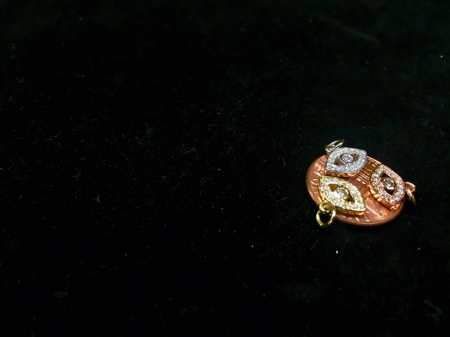 Petite Diamond Evil Eye Pendant in