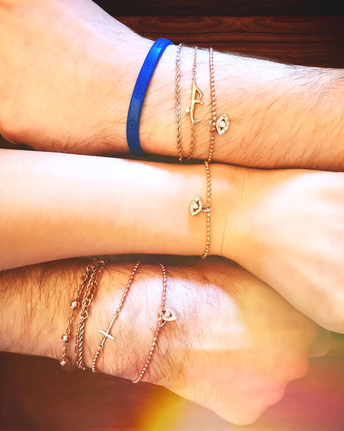 Diamond Evil Eye and Cassie Bracelet