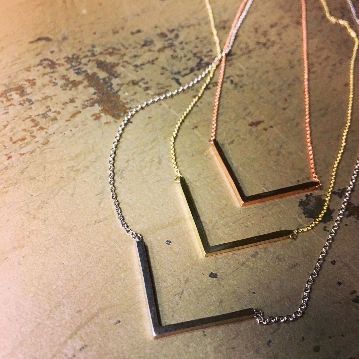 V Bar Necklace