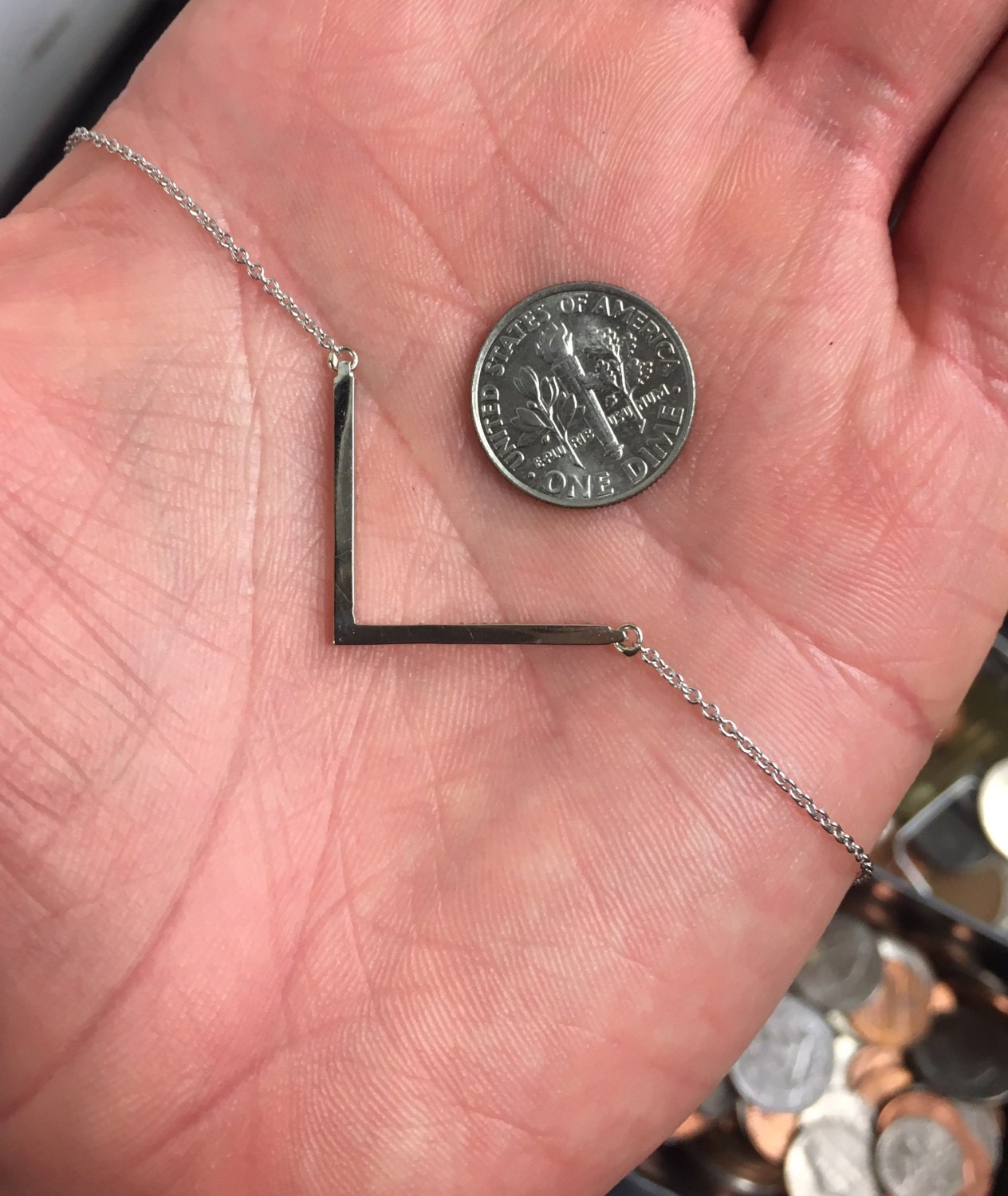 V Bar Necklace