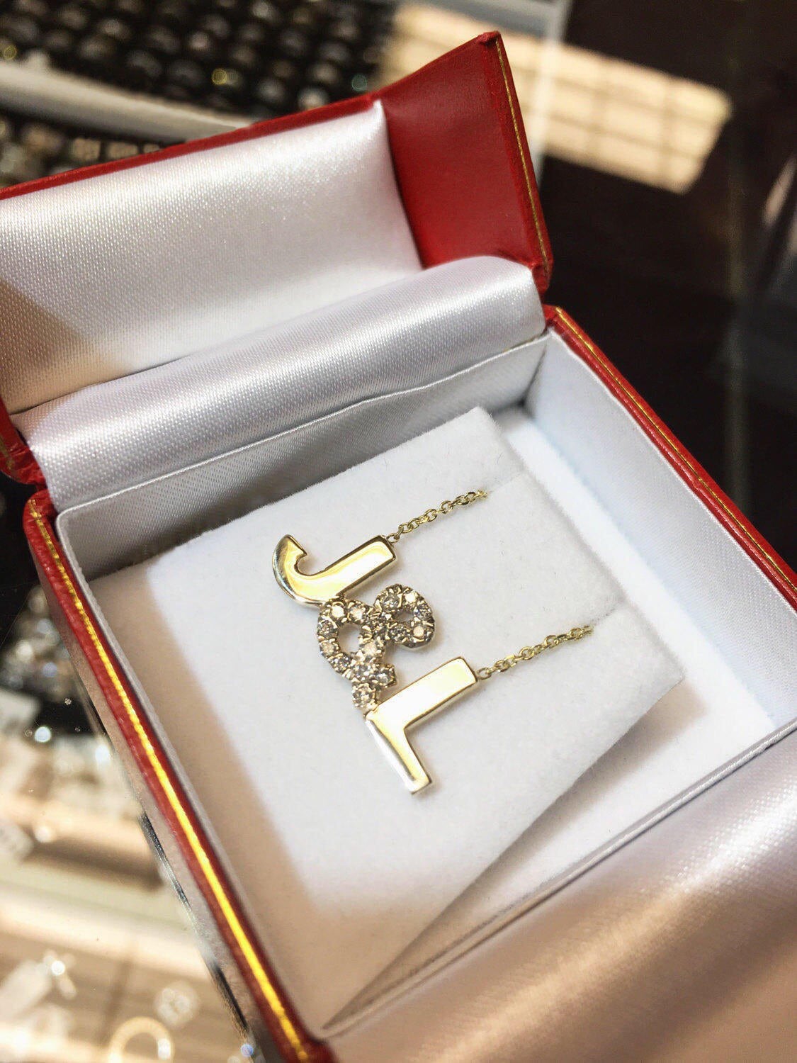 Initial & Diamond & Necklace