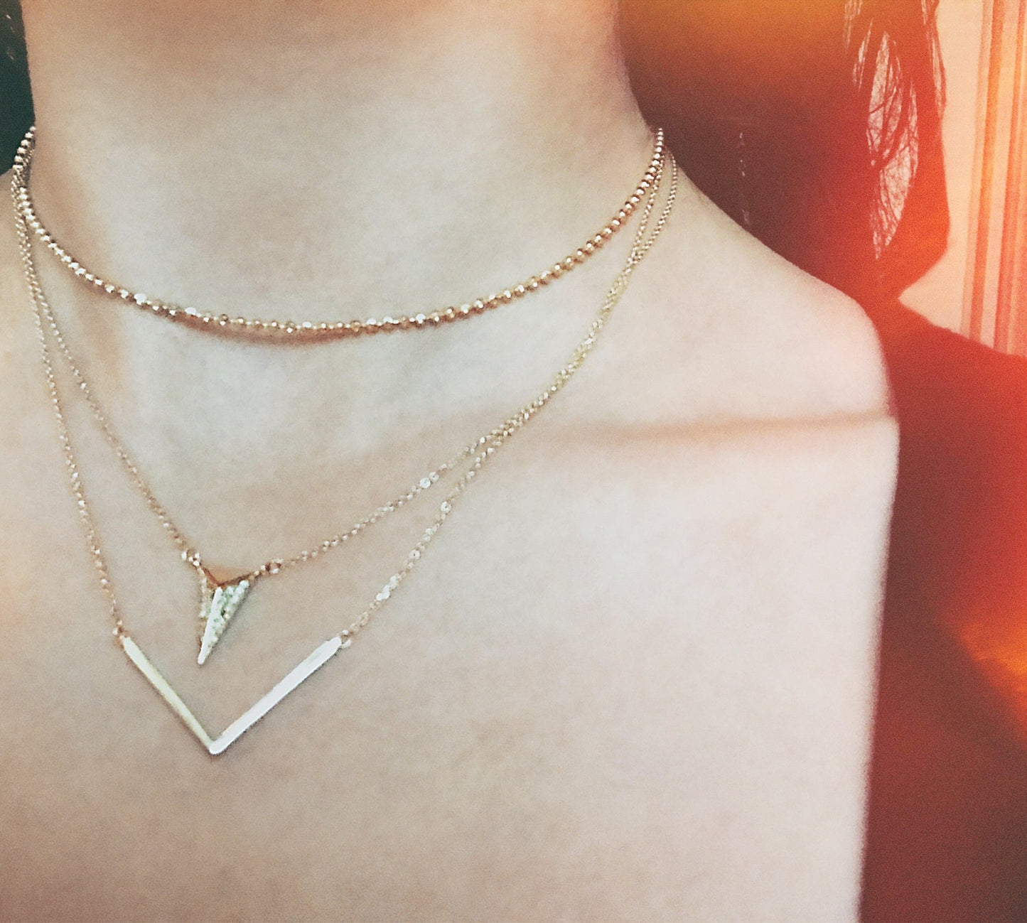 V Bar Necklace