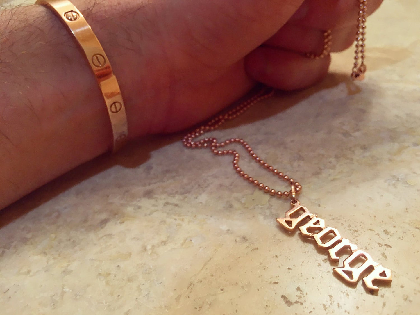 Custom Hanging Name Necklace