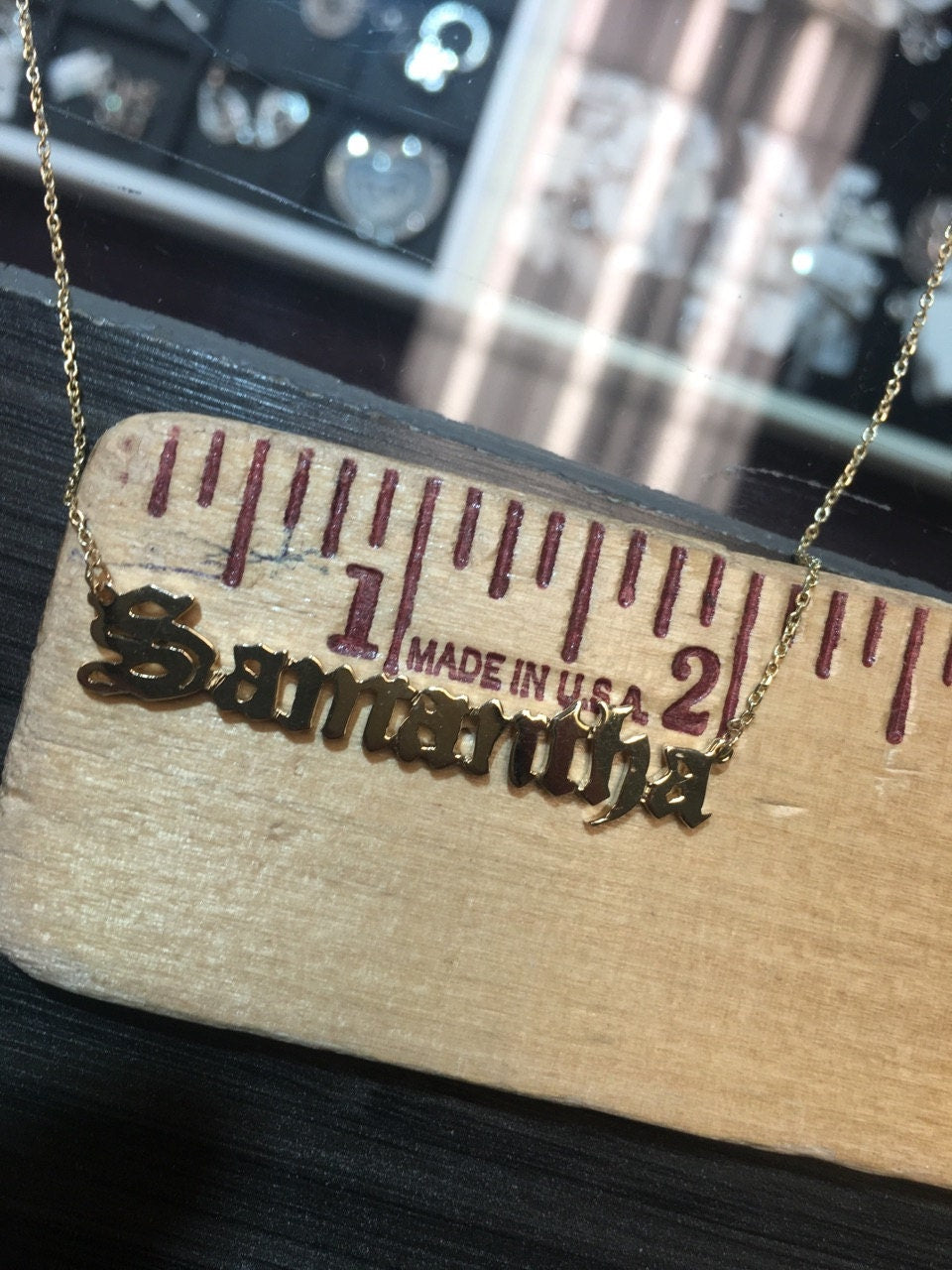 Custom Name Necklace: Old English