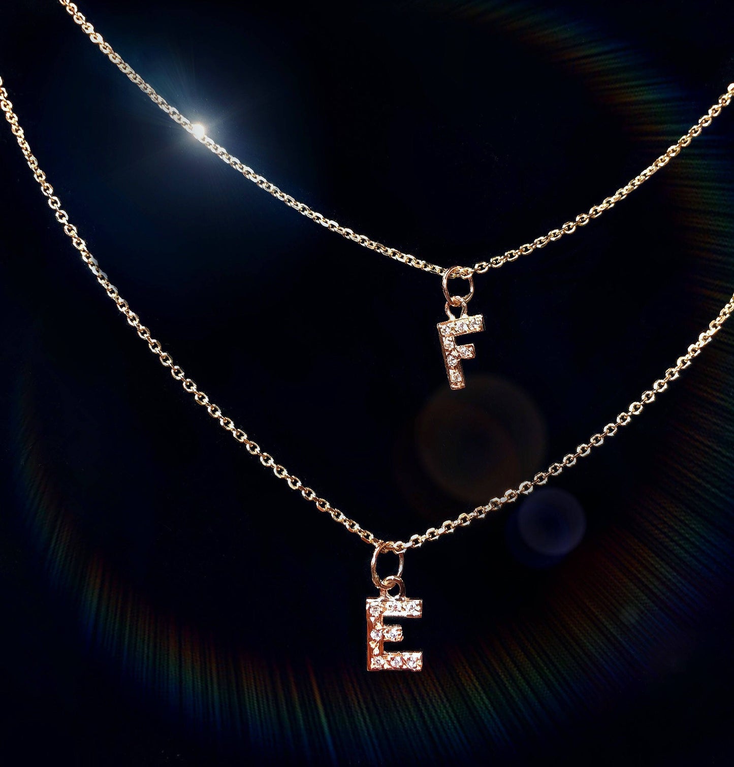 Petite Diamond Initial Pendant