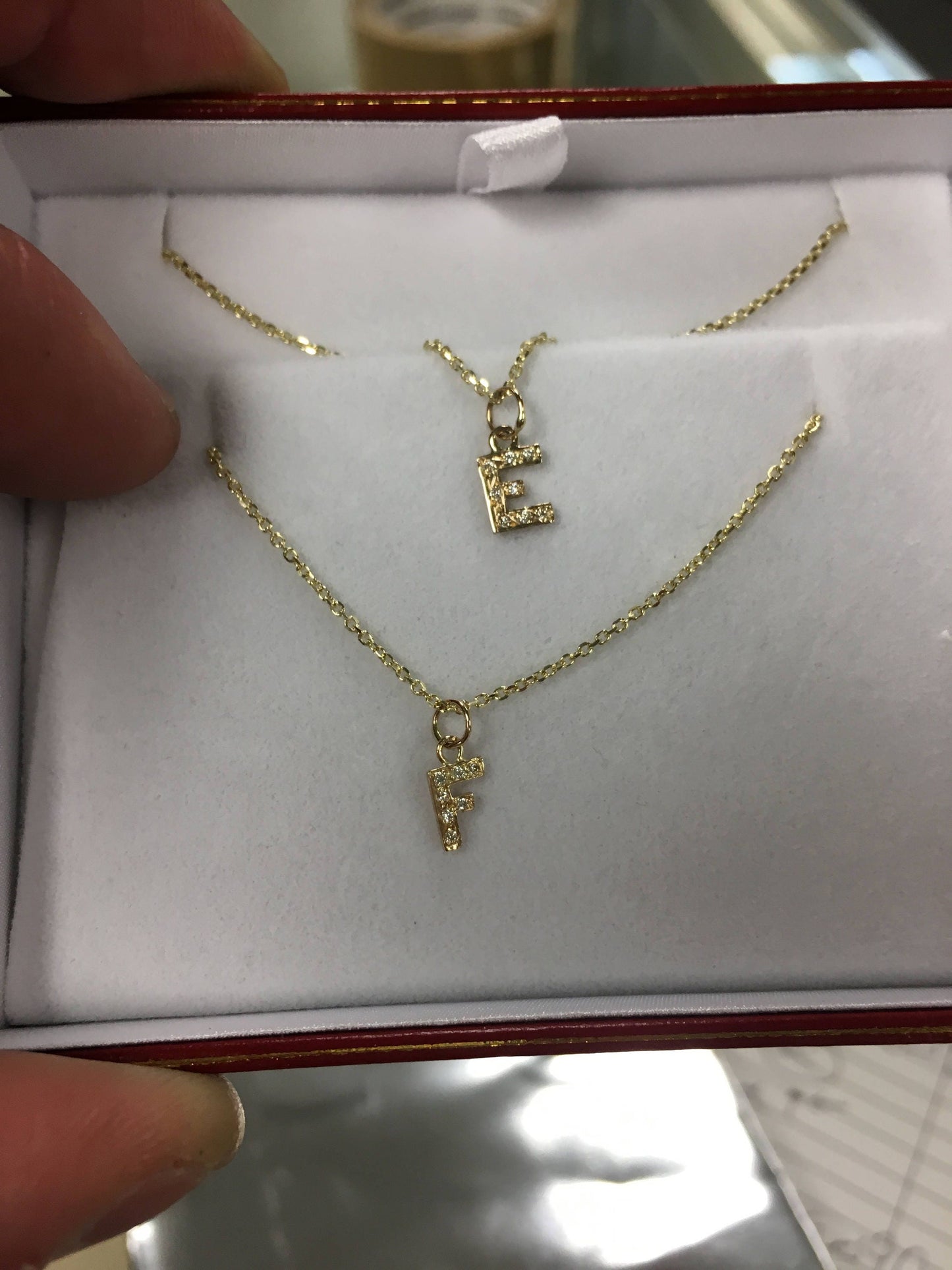 Petite Diamond Initial Pendant