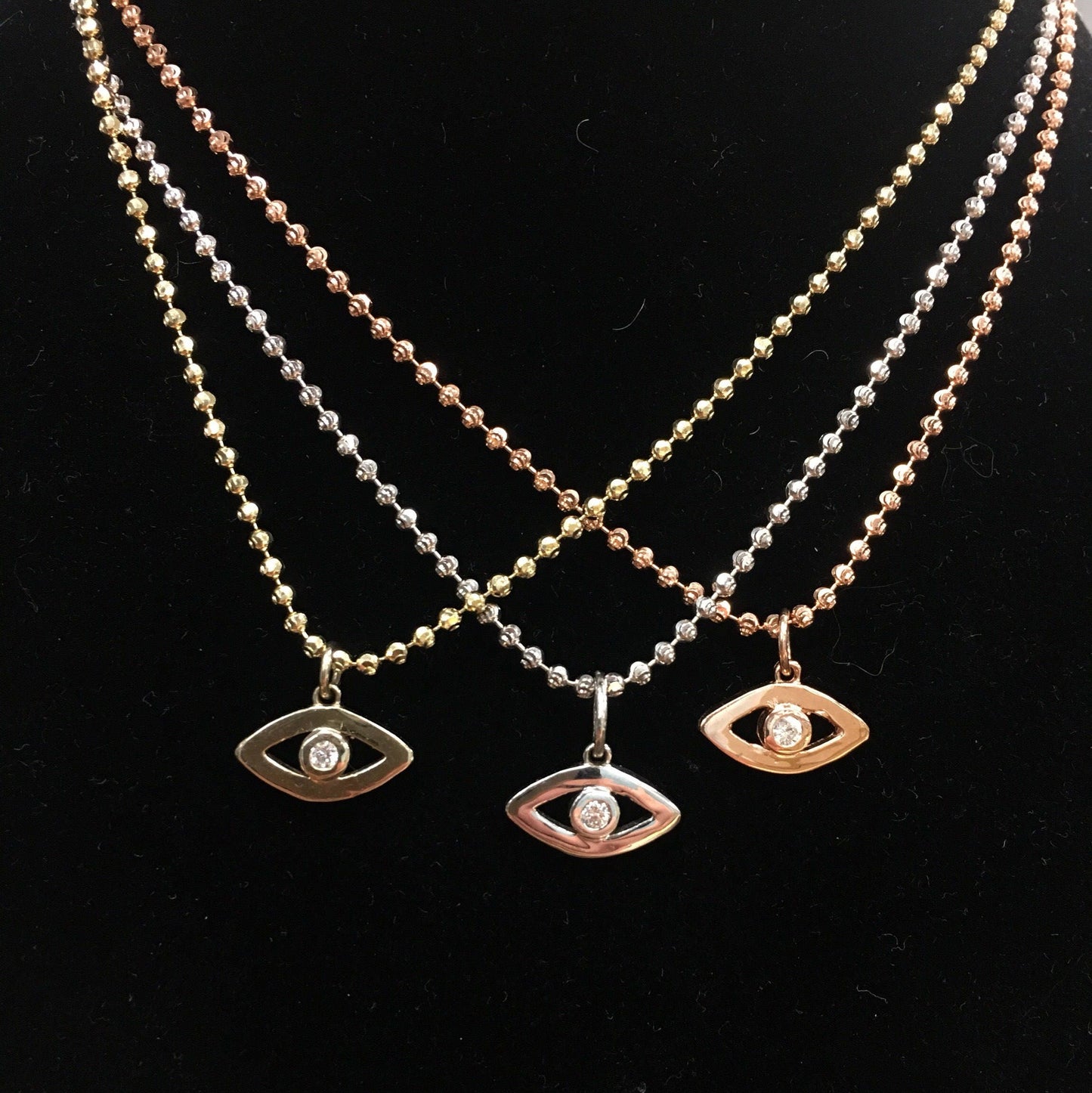 Single Diamond Evil Eye and Cassie Choker