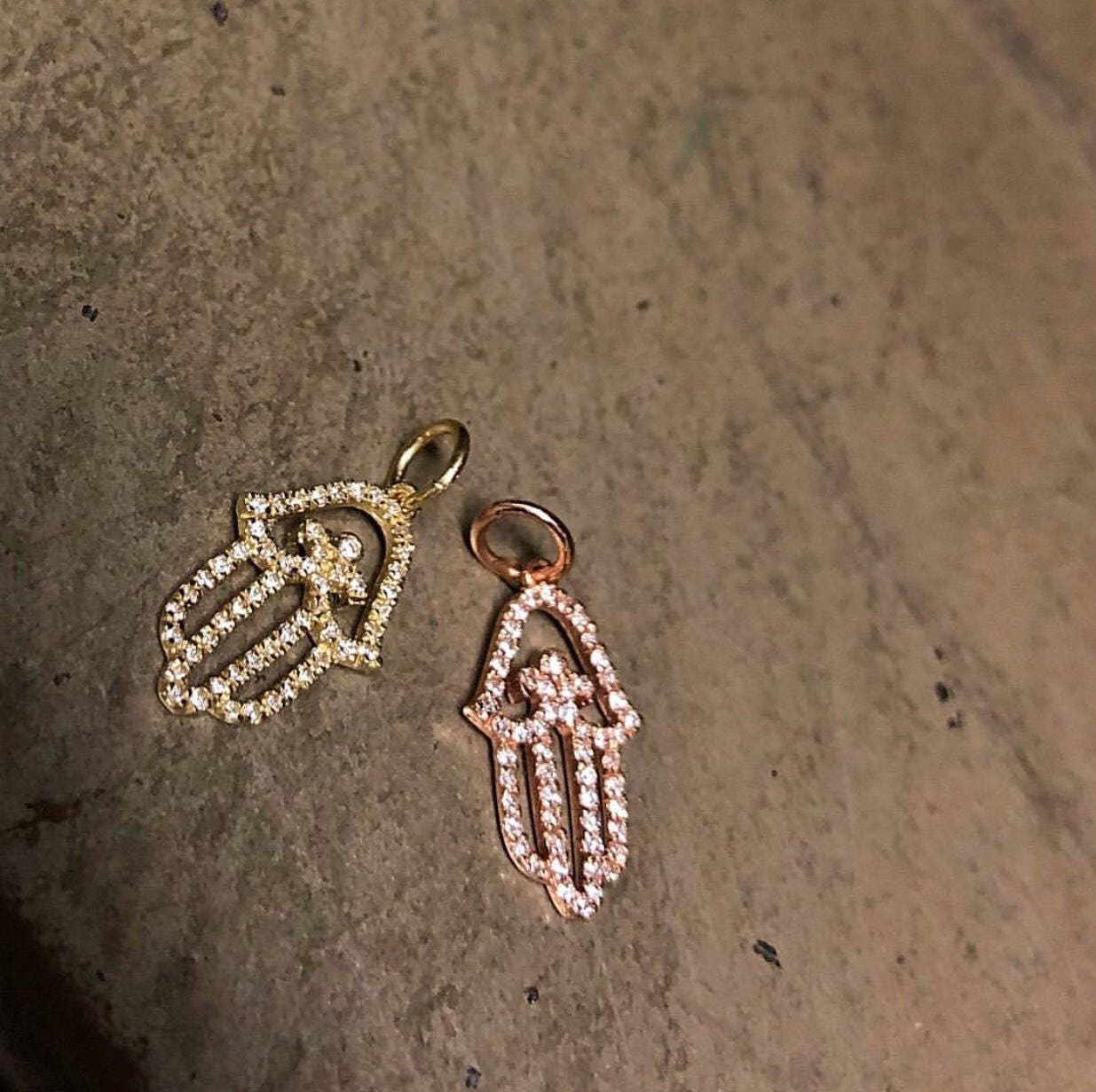 Diamond Hamsa Pendant