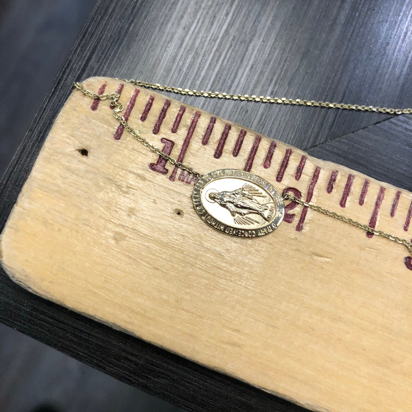 Sideways Mary Necklace