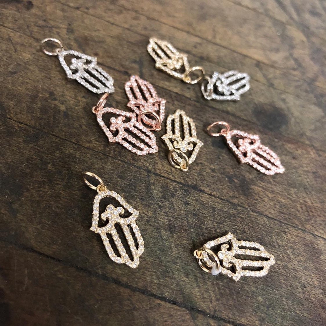 Diamond Hamsa Pendant