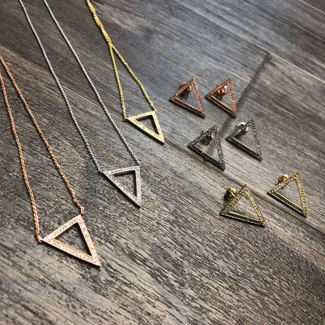 Diamond Triangle Necklace