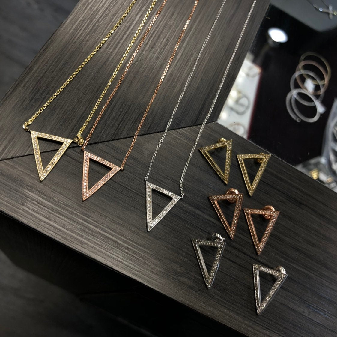 Diamond Triangle Necklace