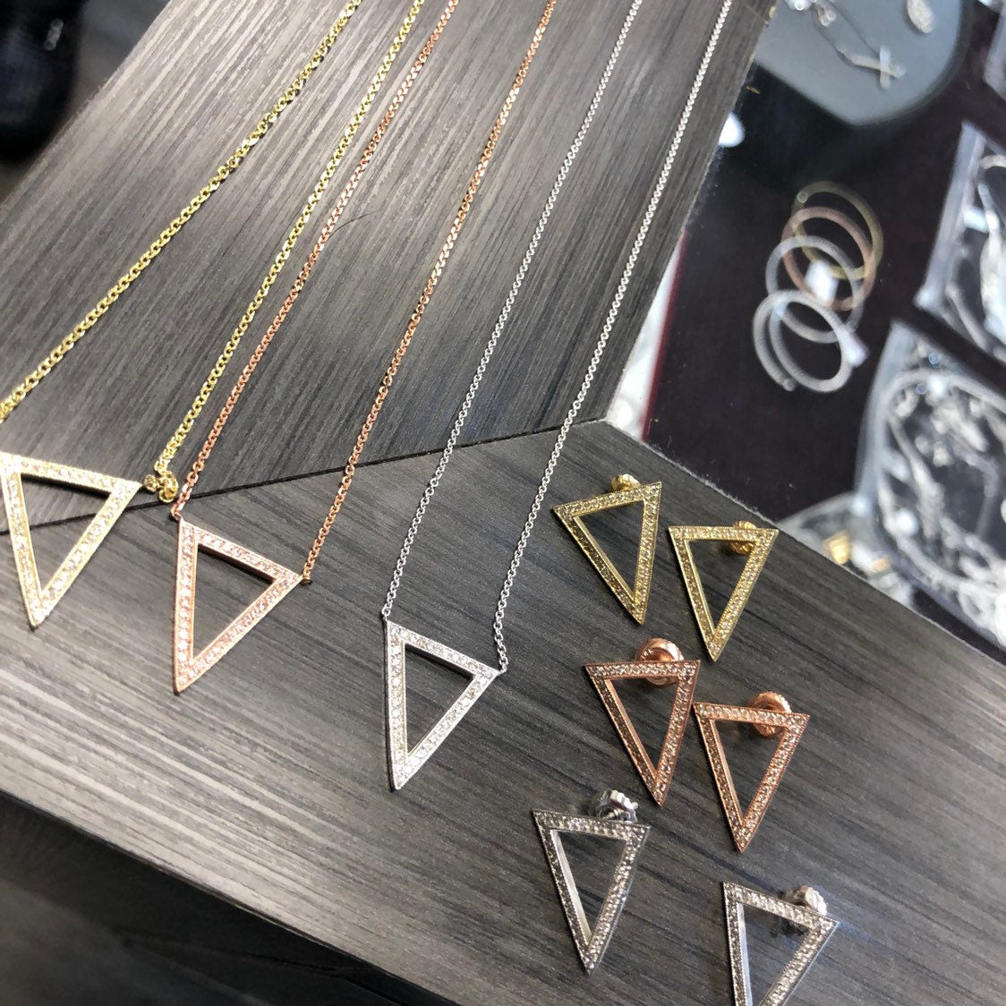 Diamond Triangle Necklace