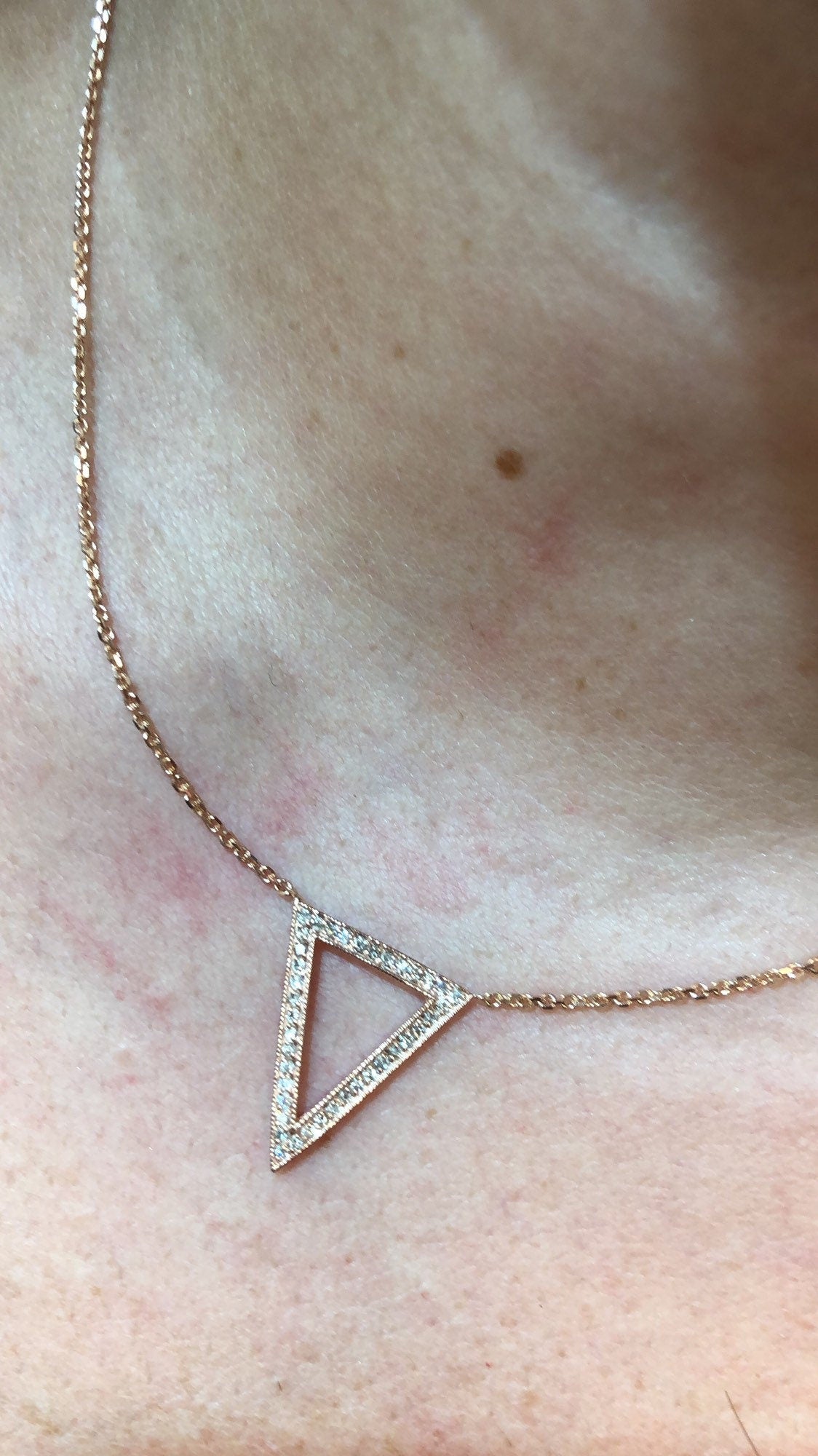 Diamond Triangle Necklace