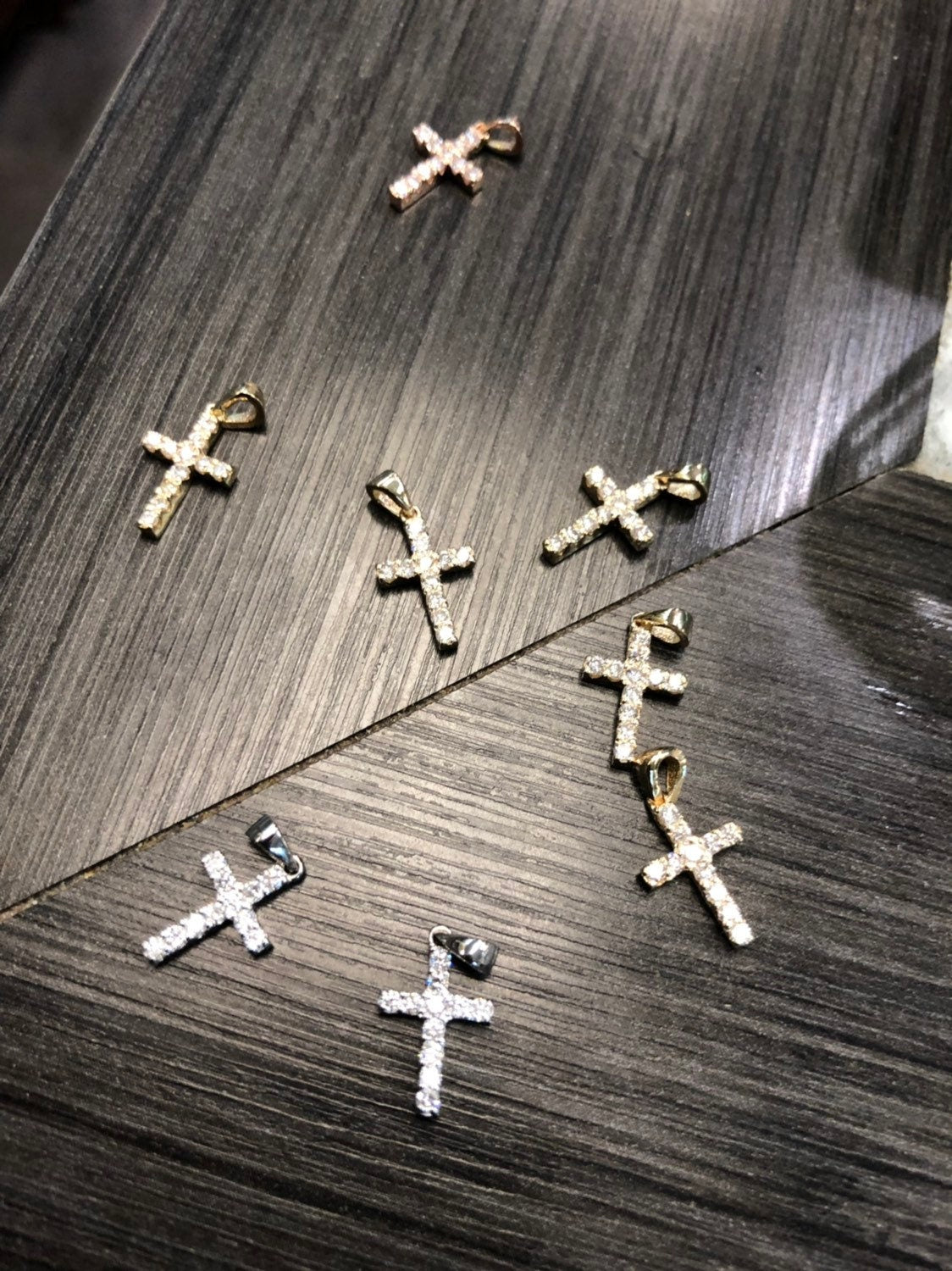 Mini Diamond Cross Pendant