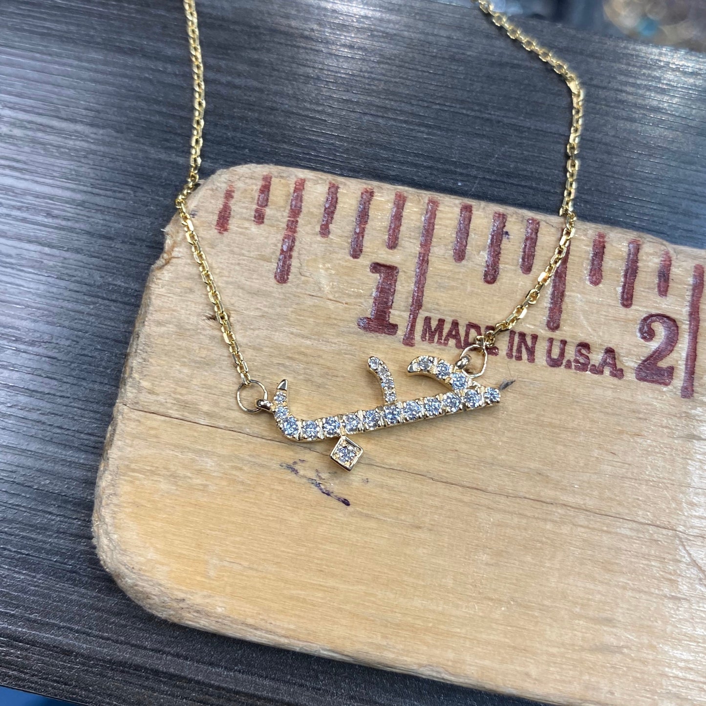 Diamond Arabic "Love" Necklace