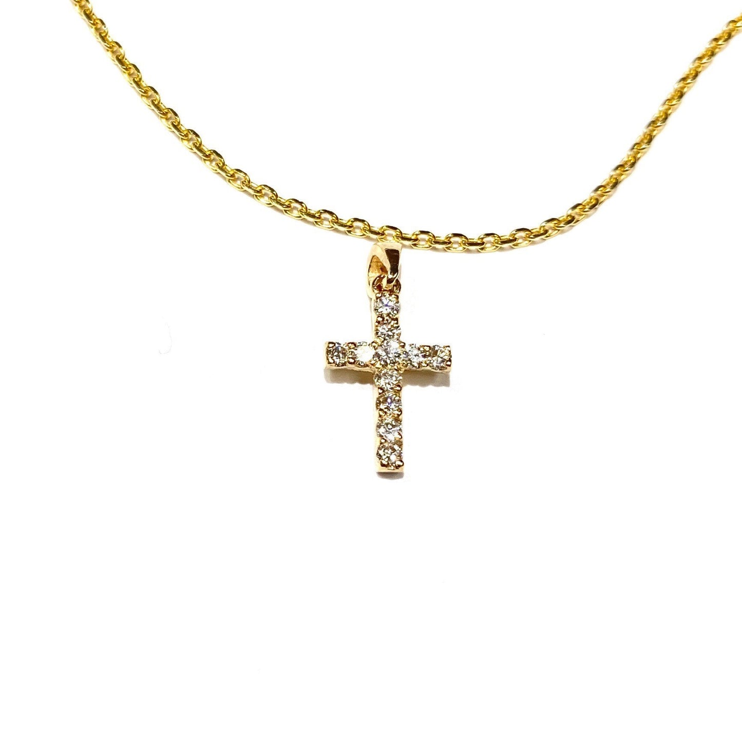 Mini Diamond Cross Pendant