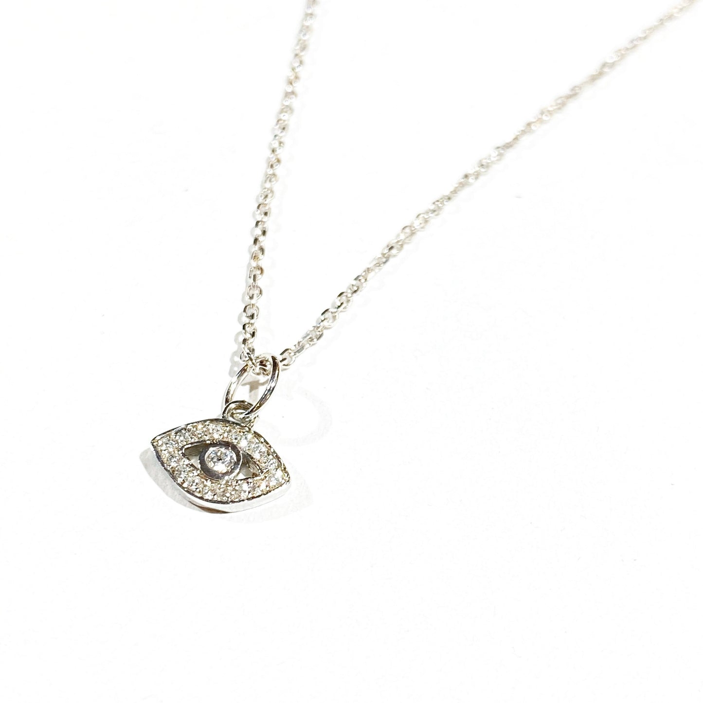 Petite Diamond Evil Eye Pendant in