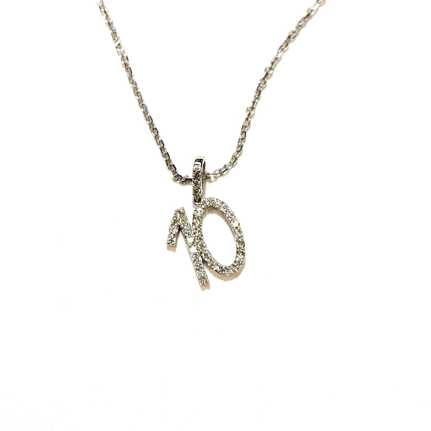 Diamond Number Pendant
