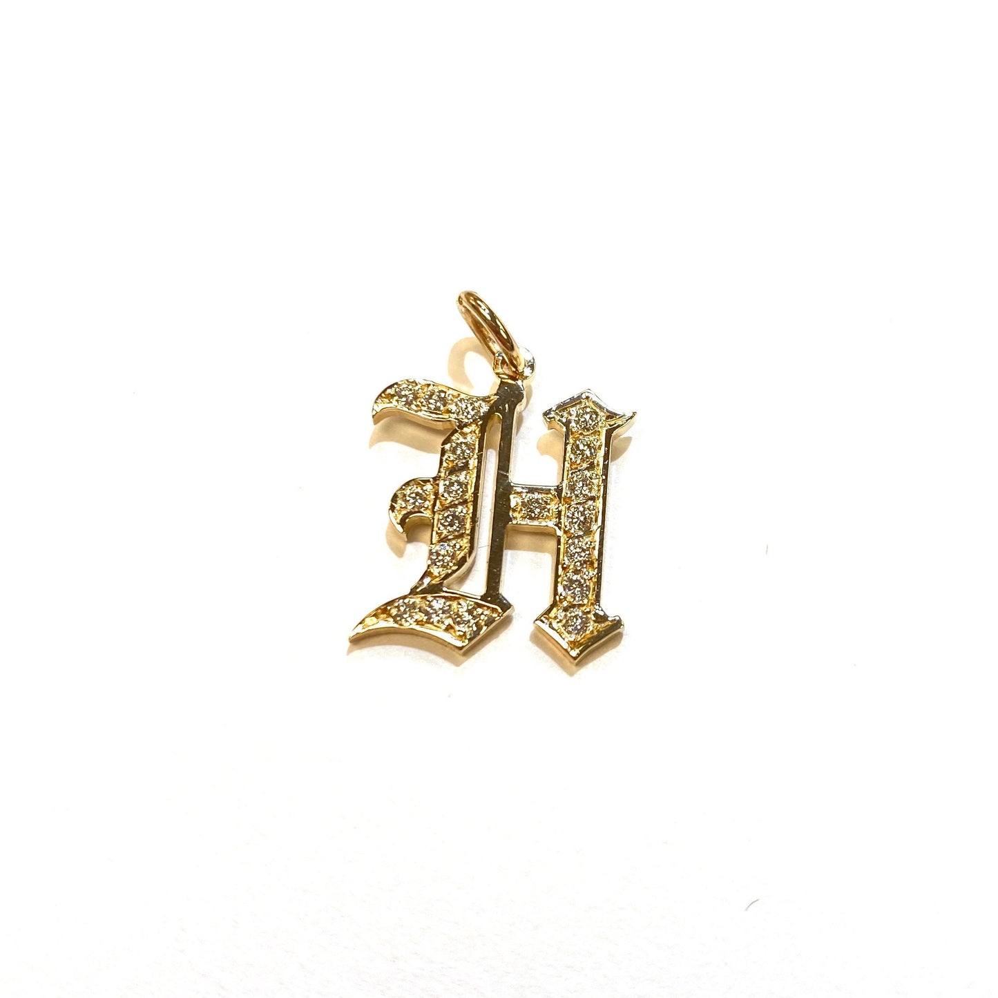 Large Diamond Initial Pendant