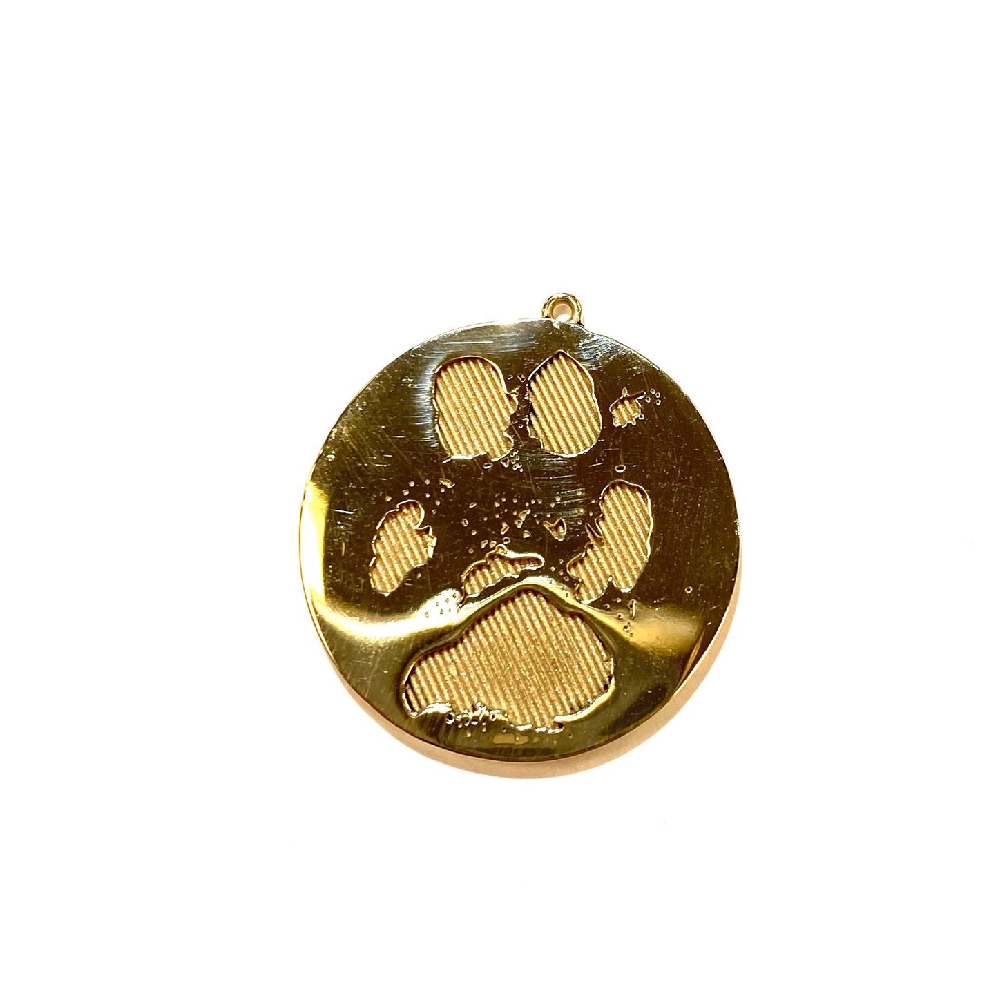 Golden Paw Print Pendant