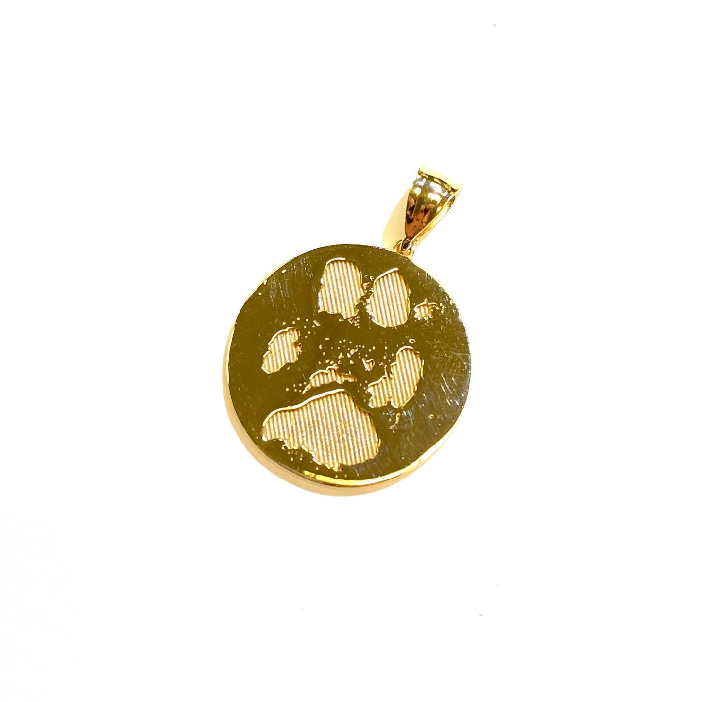 Golden Paw Print Pendant
