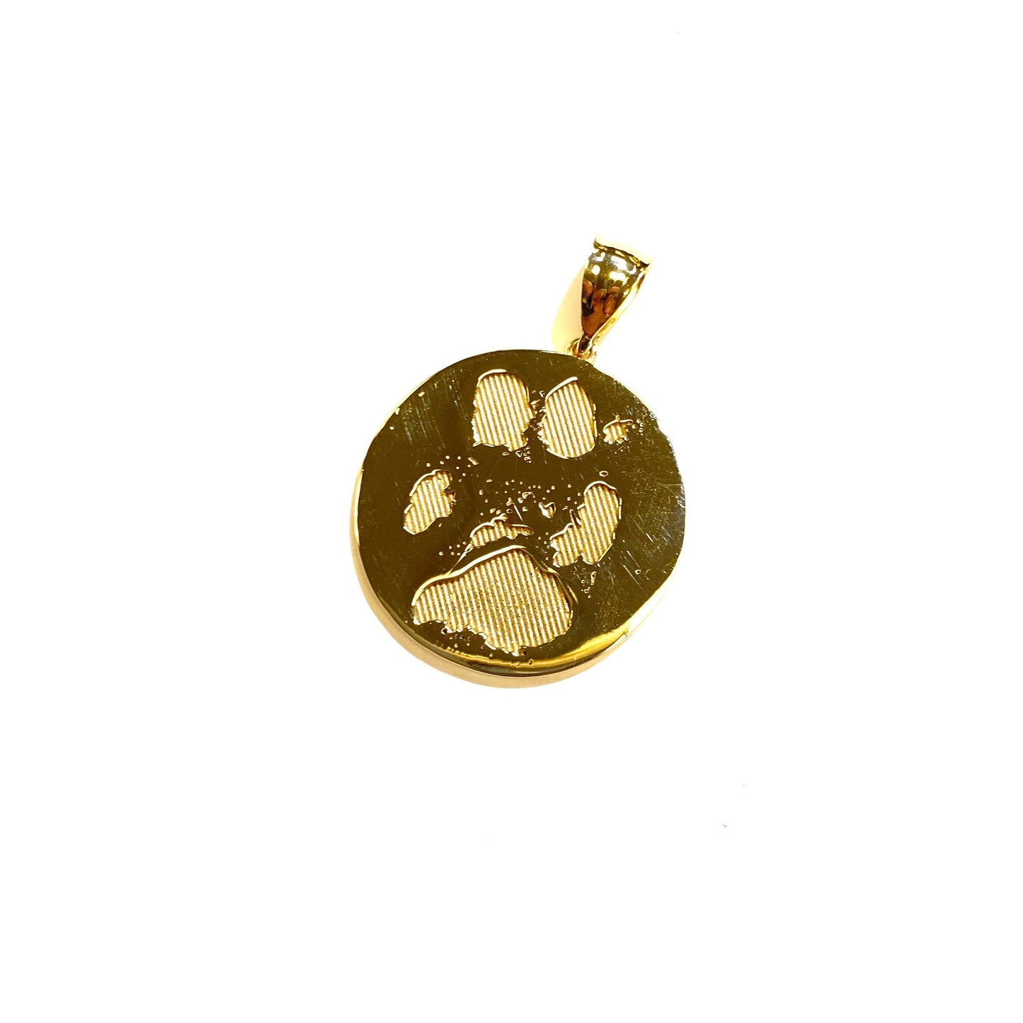 Golden Paw Print Pendant