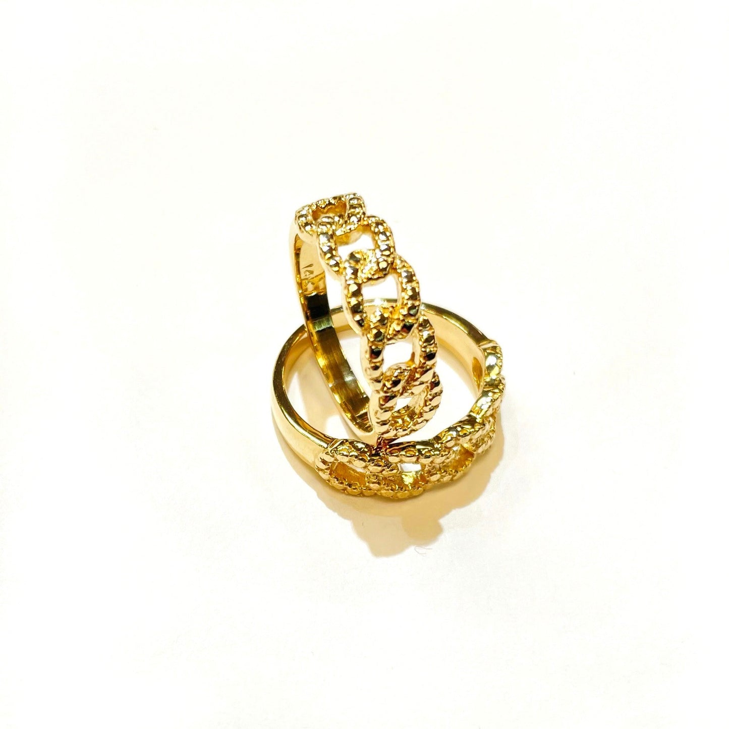 Thick Textured Cuban Ring