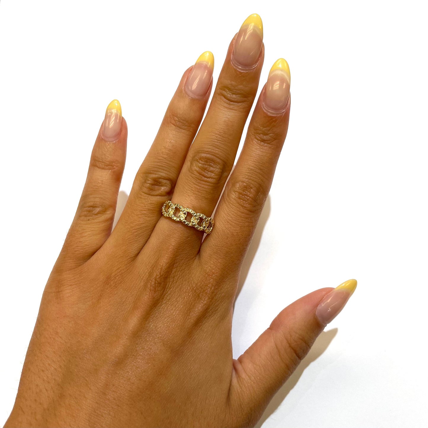 Thick Textured Cuban Ring