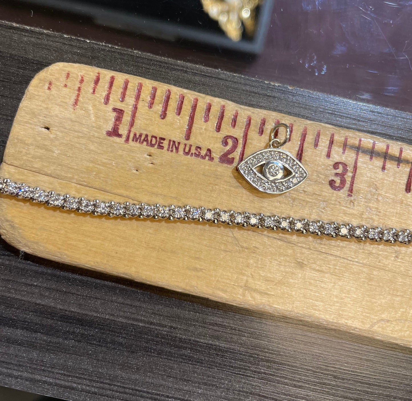 Diamond Evil Eye Tennis Bracelet