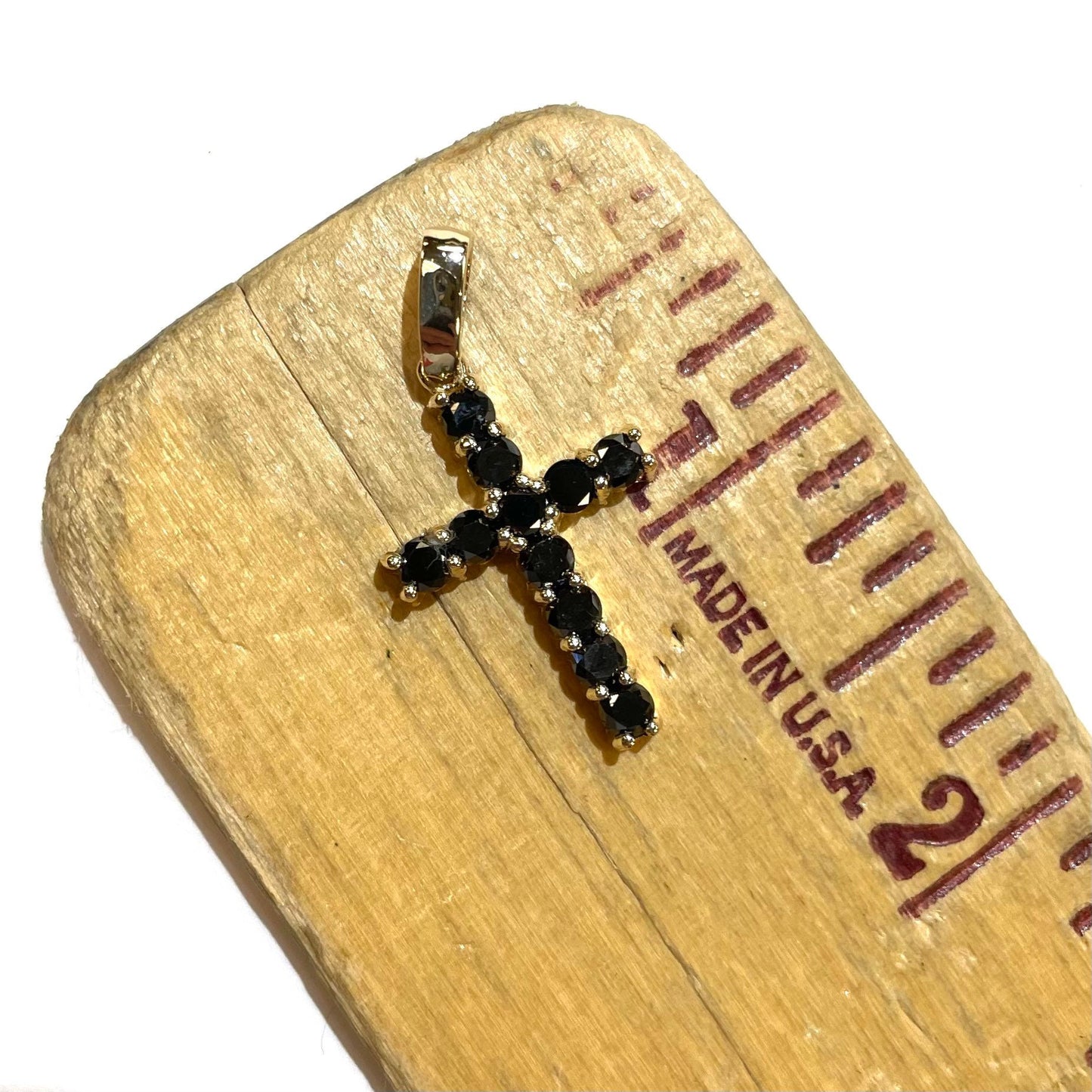 Her Black Diamond Cross Pendant