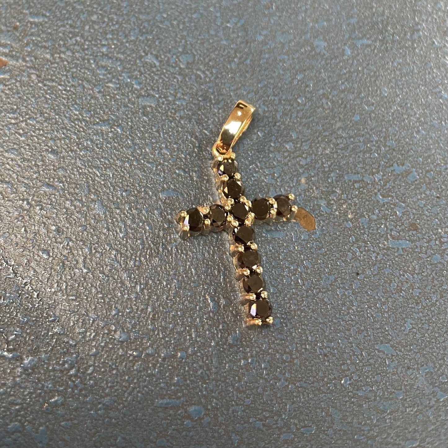 Her Black Diamond Cross Pendant