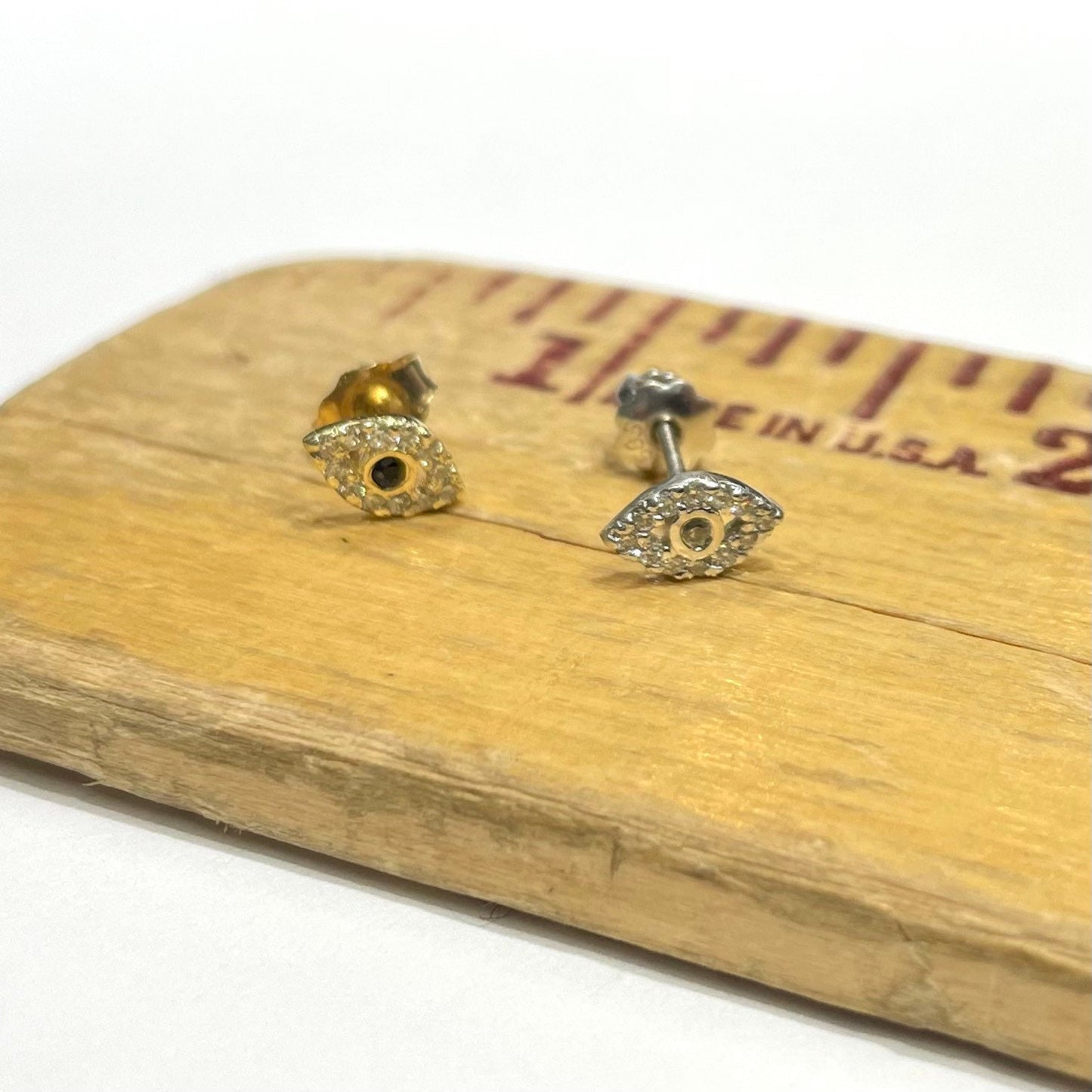 Tiny Diamond Evil Eye