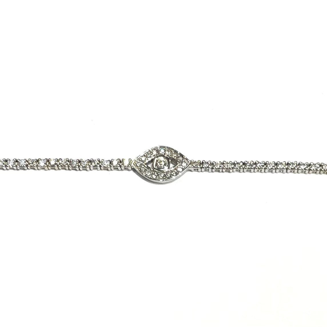 Diamond Evil Eye Tennis Bracelet
