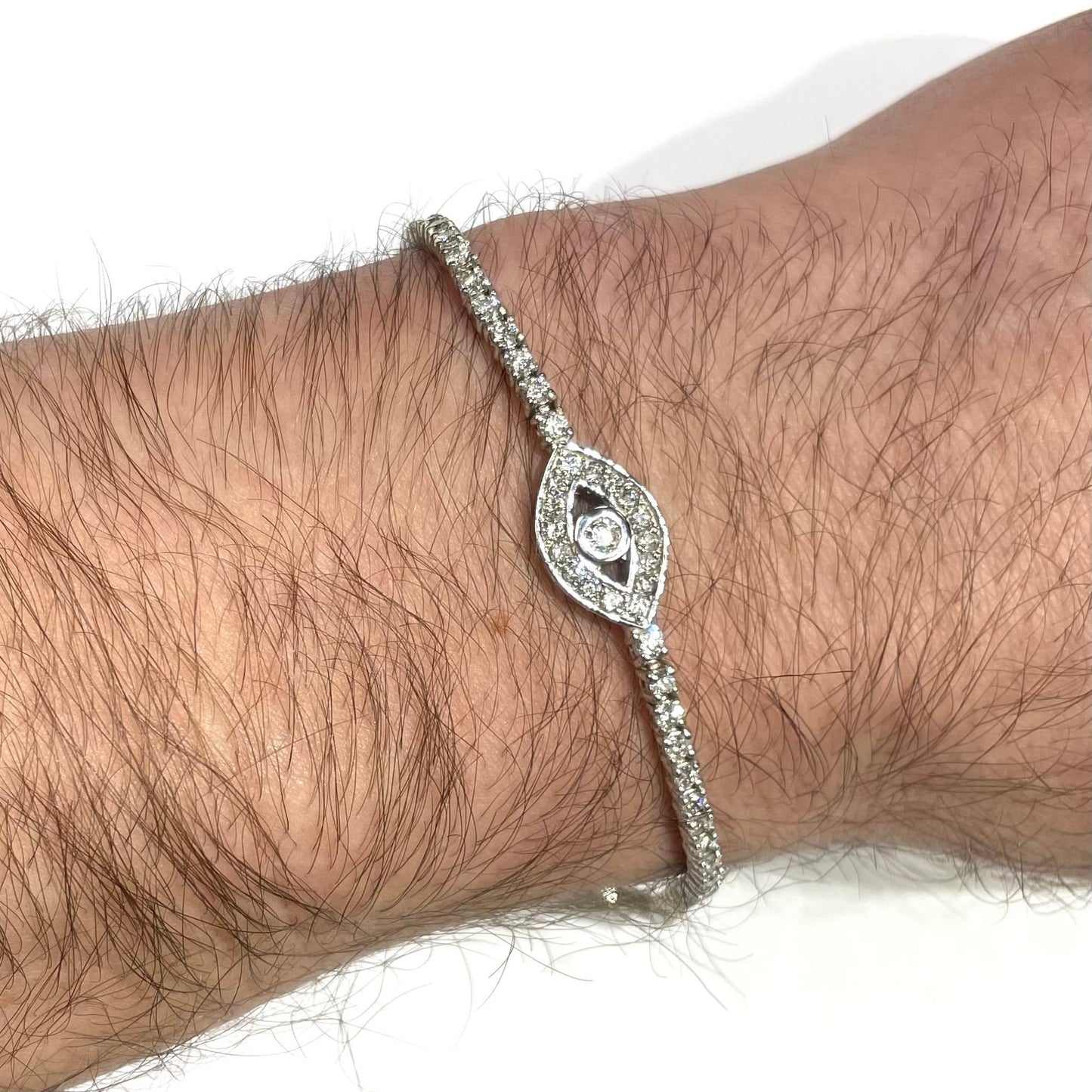 Diamond Evil Eye Tennis Bracelet