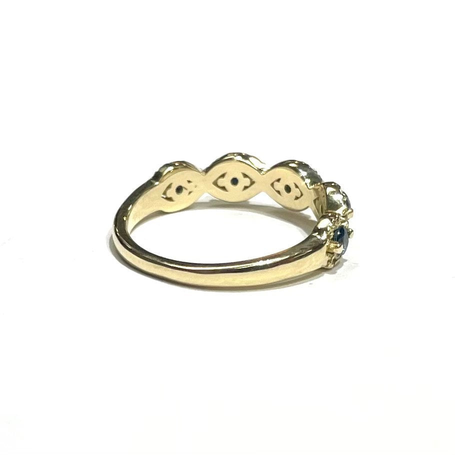 Diamond & Sapphire Evil Eye Ring