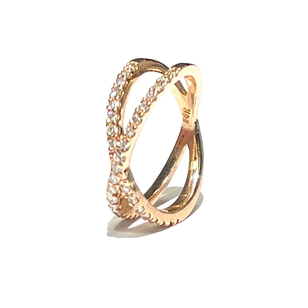 Diamond Criss Cross Ring