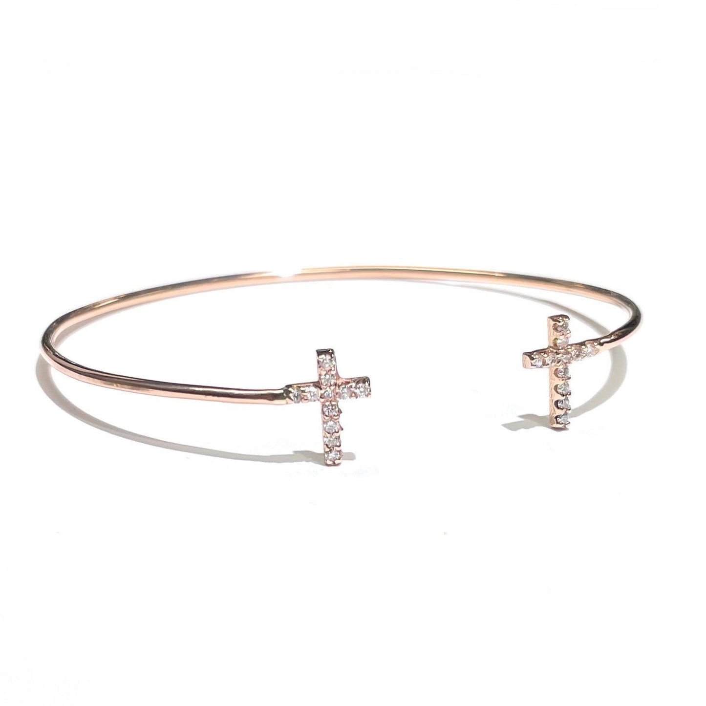 Double Diamond Cross Bangle