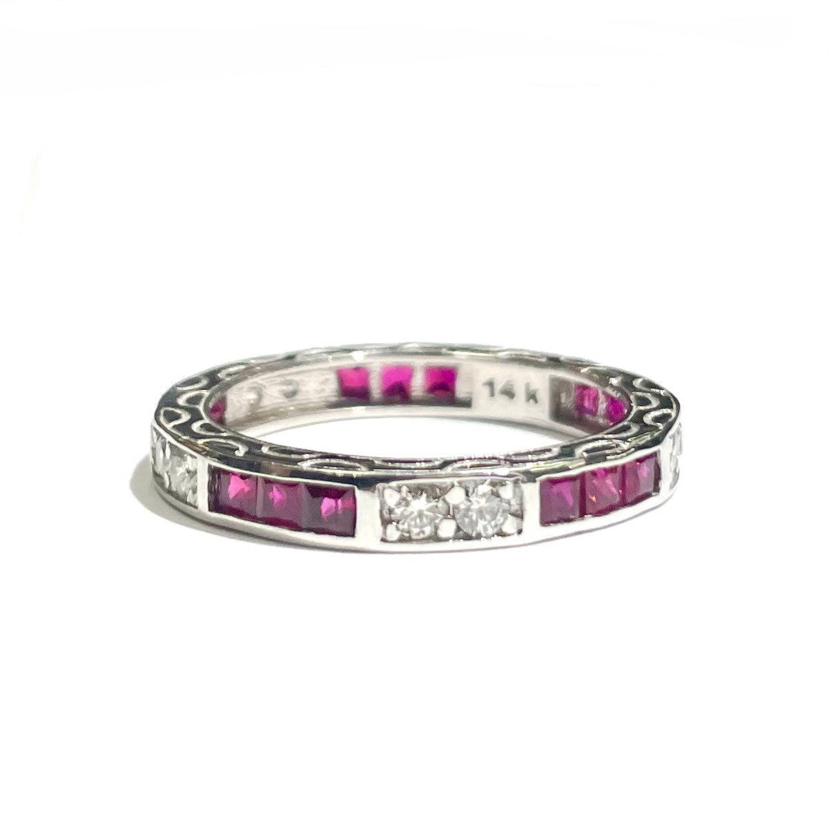 Diamond & Ruby Princess Ring