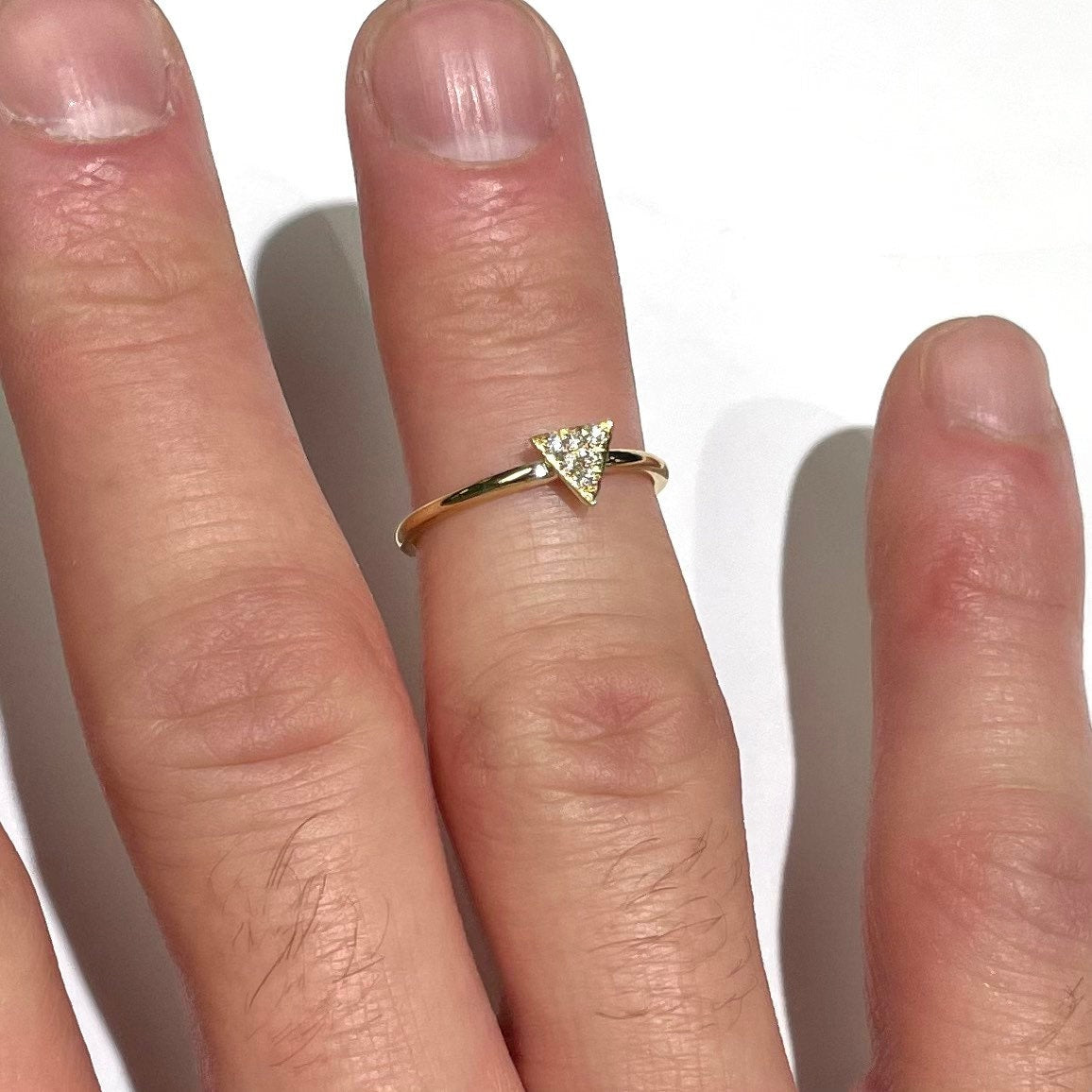 Diamond Triangle Ring