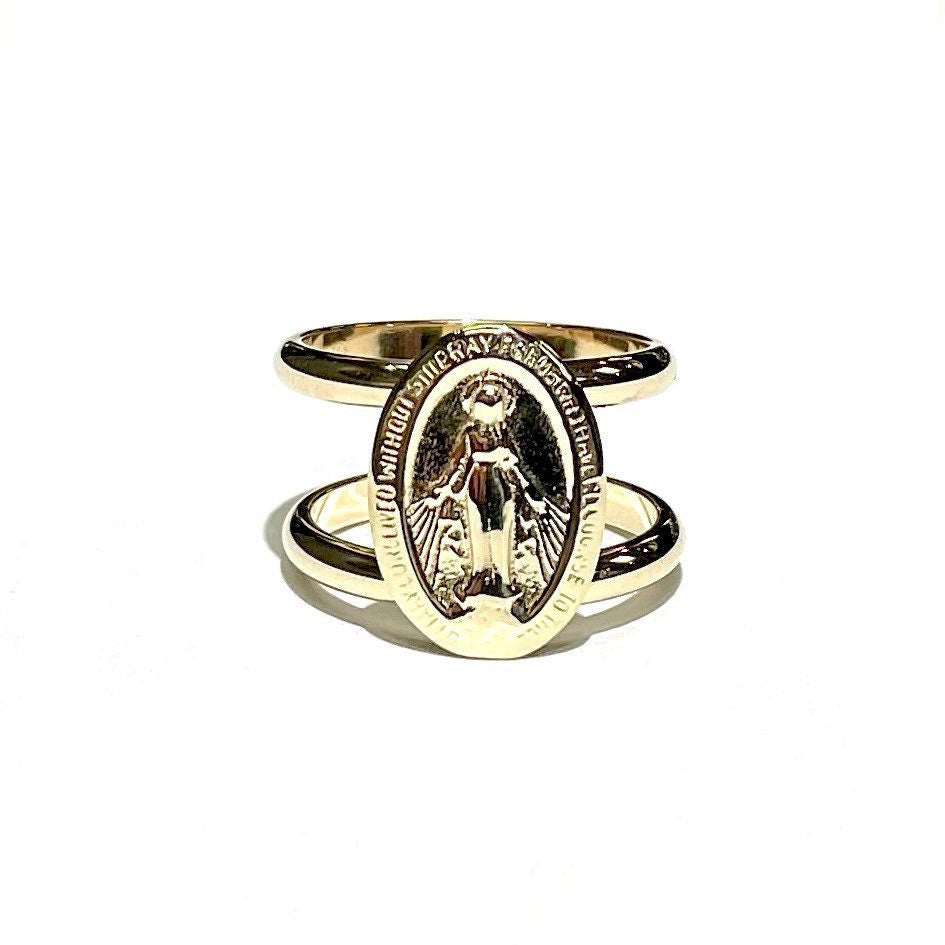 Double Band Virgin Mary Ring